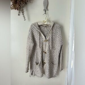 Free People Cozy Knit Toggle Cardigan